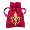 Fleur De Lis Velveteen Bags - 3 x 4