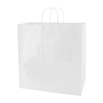 White Kraft Shopping Bags - thumbnail view 1