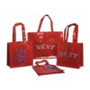 Imprinted Sparkling Woven Pp Bags - 12 X 8 X 13