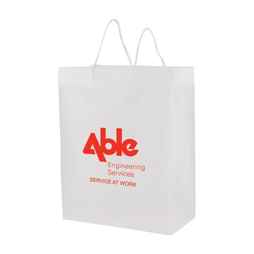 Imprinted Frosted Eurotote Bags - 10 X 5 X 13