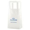 Imprinted Frosted Tri-Fold Handle Bags - 8 X 5 X 10