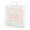 Imprinted Frosted Tri-Fold Handle Bags - 5.25 X 3.25 X 13