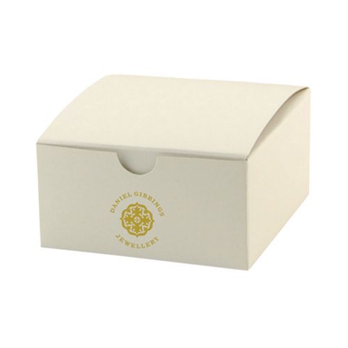 Imprinted White Gloss Gift Boxes - detailed view 3