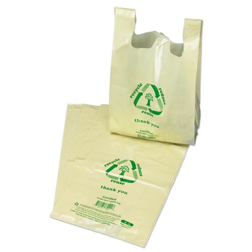 Reusable Custom Printed T-shirt Bags - 12 X 7.5 X 24