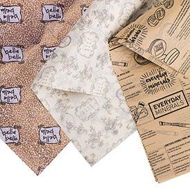 Custom Printed White/Kraft Tissue Papers - 18 X 24