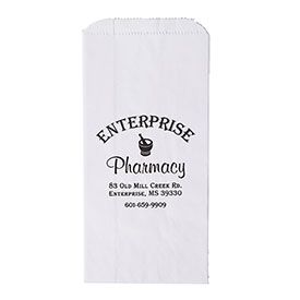 Imprinted Pharmacy Bags - 5 X 2 X 12